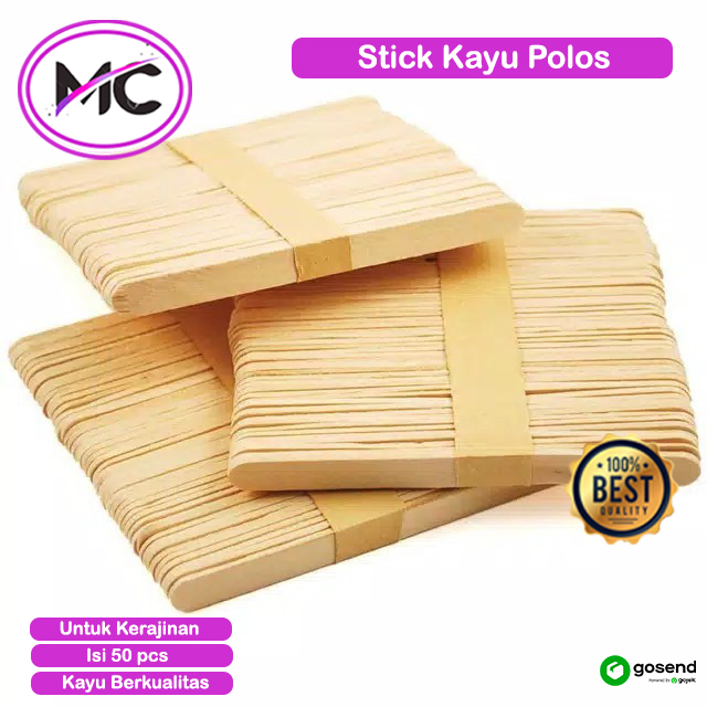 Stick Es Krim Kayu Gagang Ice Cream Serbaguna Stik Es Membuat Kerajinan  DIY Sekolah Premium