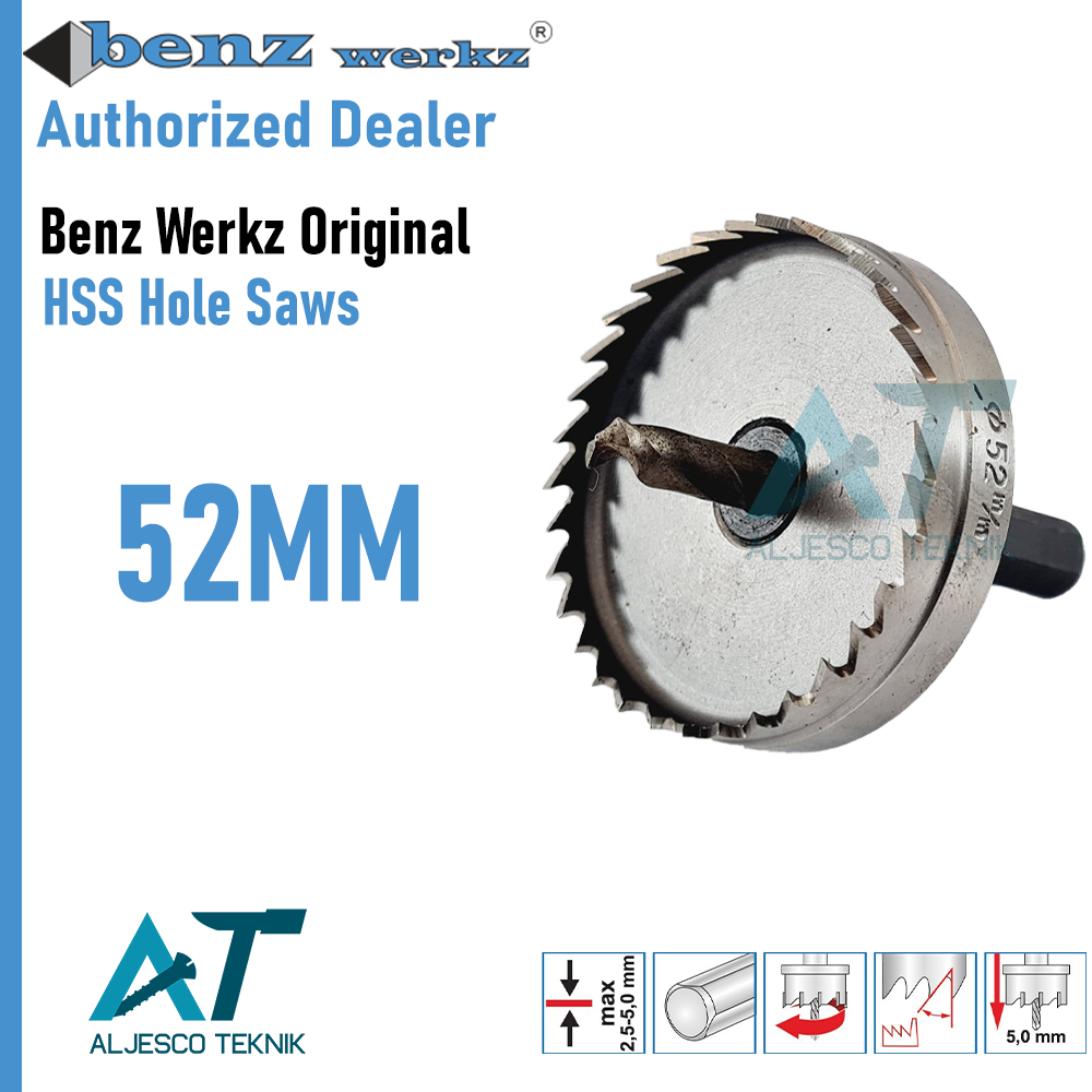 BENZ HSS HOLESAW 52MM HOLE SAW BESI