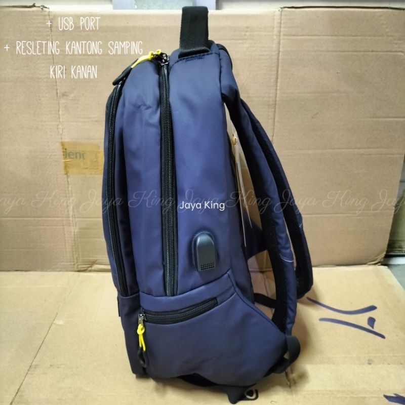 Ransel Laptop USB PRESIDENT 18 Inc Tas Sekolah Kerja Besar Pria Bahan Waterproof