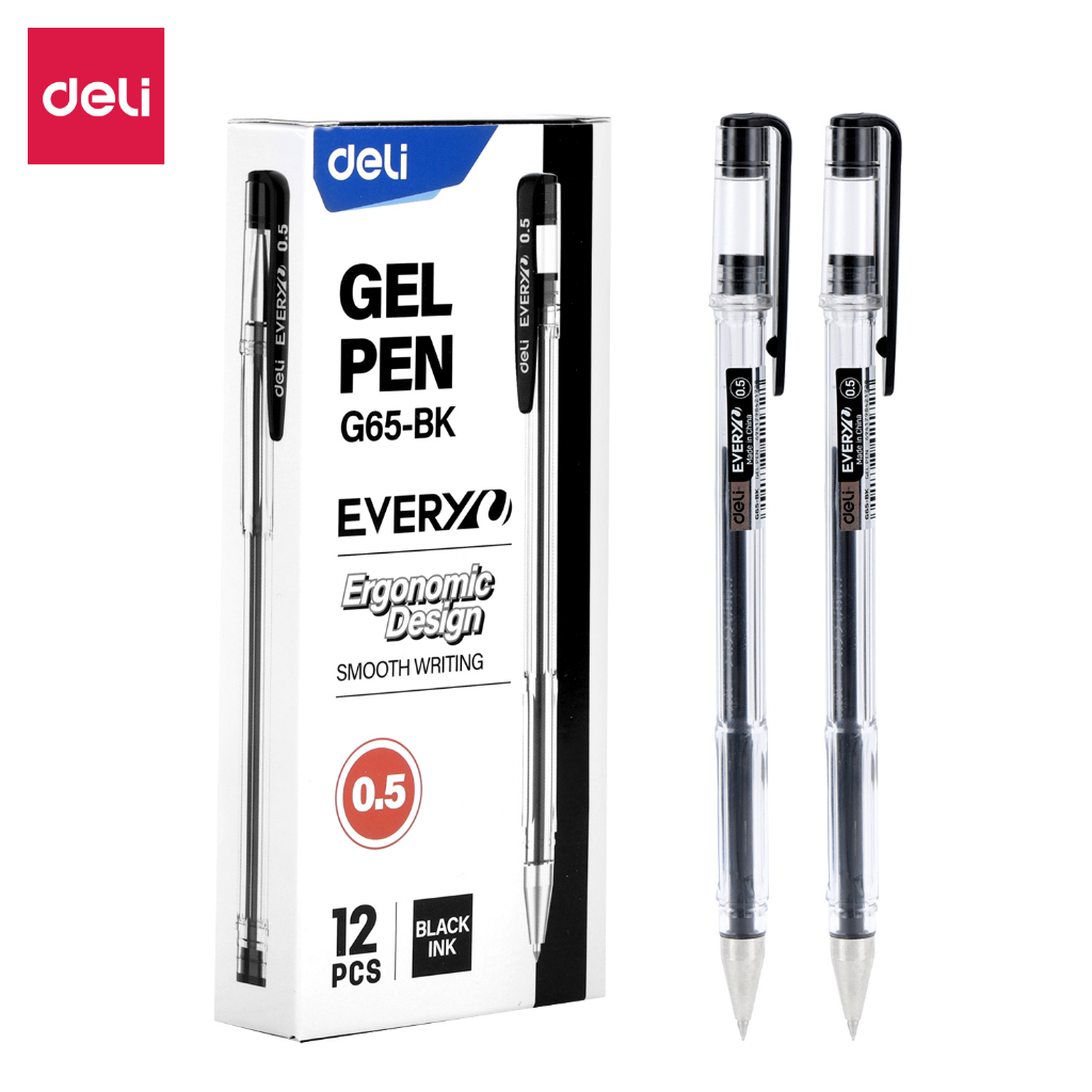 Deli Pulpen Gel / Gel Pen 0.5 mm Nyaman Digenggam EG65 1 PCS