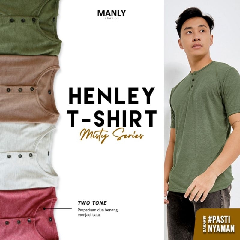 Kaos Polos Kancing / Kaos Polos Henley / Kaos Polos Misty