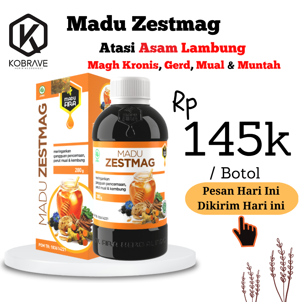 COD MADU ZESTMAG Original Obat Asam Lambung Gerd Anxienty Maag Kronis Luka Radang Lambung Ampuh Zetsmag