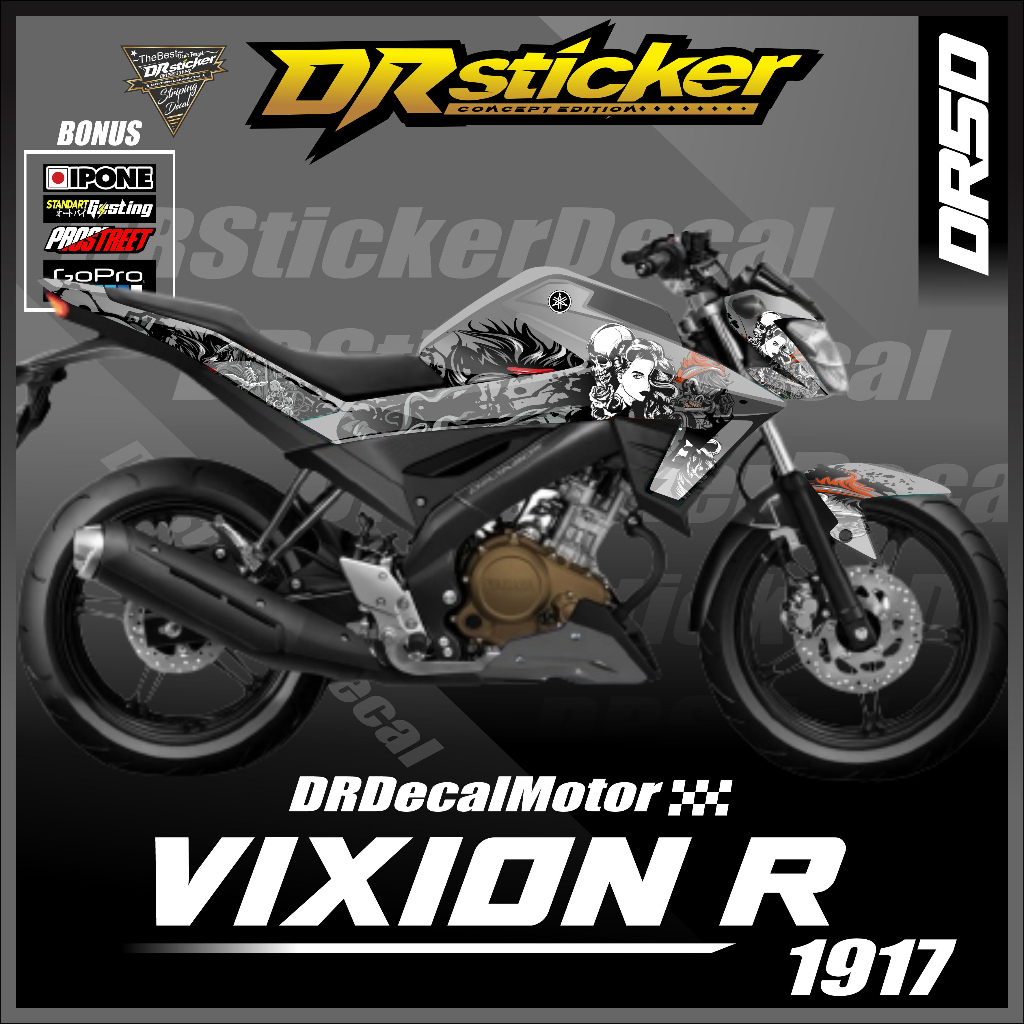 Skotlet Montor Decal Vixion R Full Body Stiker Vixion R Full Body Striping Vixion R Variasi Full Bod