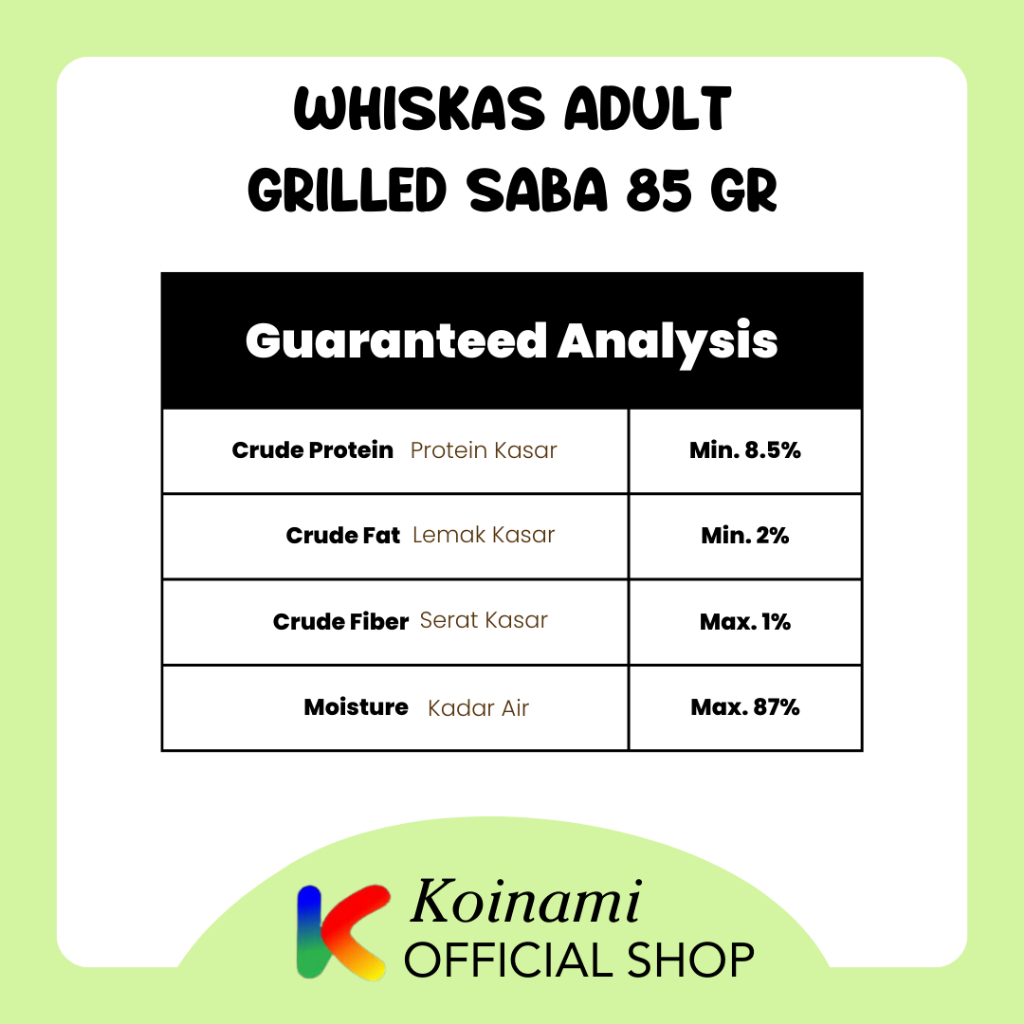 WHISKAS 85gr ADULT GRILLED SABA / ikan panggang / makanan kucing / koinami petshop / wet food