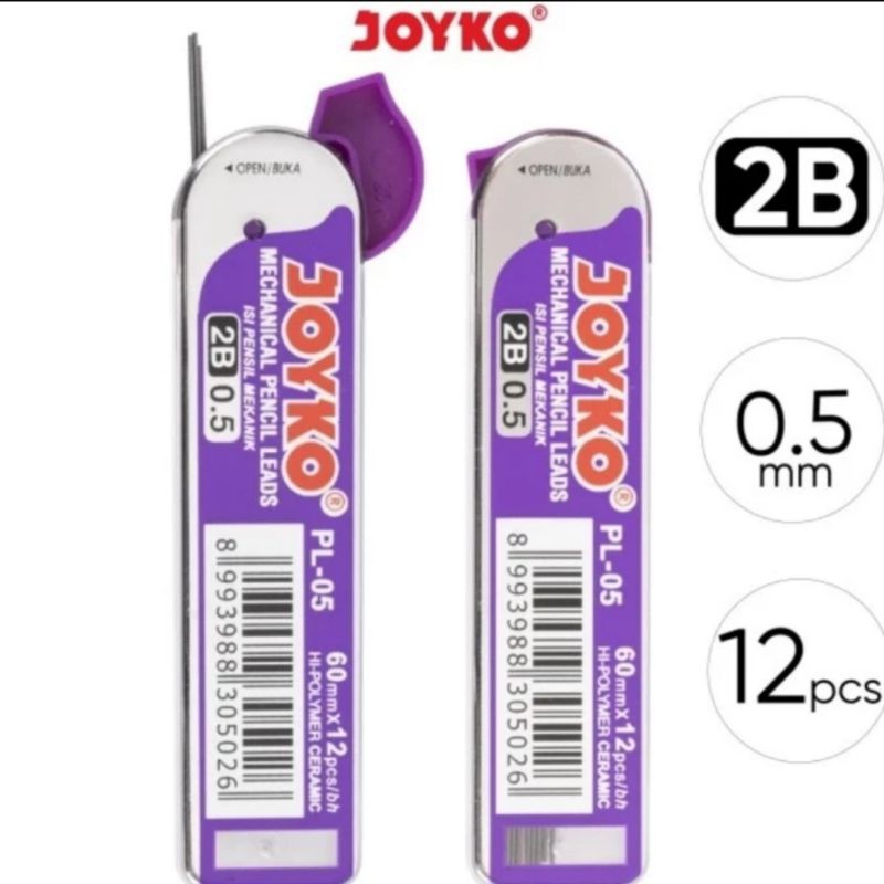 

Pencil Lead Isi Pensil Mekanik Joyko PL-05 2B 0.5 mm
