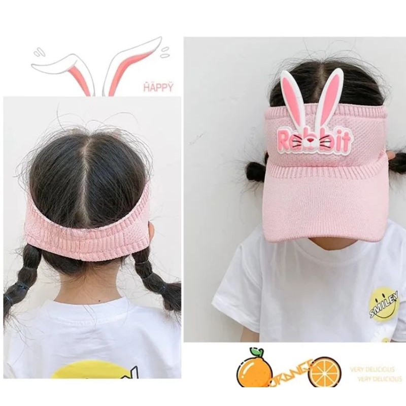 Topi Anak Anak Bisbol Rabbit Grafiti Musim Panas Import