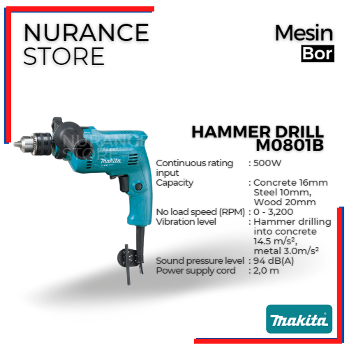 MESIN BOR BETON MAKITA M0801B Pengganti MT80B