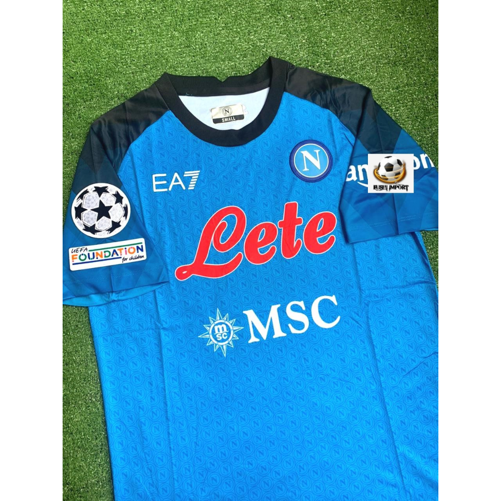 Jersey Baju Bola Napoli Home Full Patch 2022 2023 Grade Ori