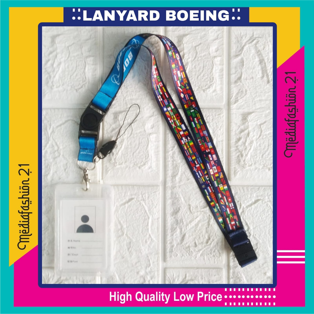 

Lanyard Tali Gantungan ID Card BOEING Breakaway Free Strap Gantungan HP/Flashdisk