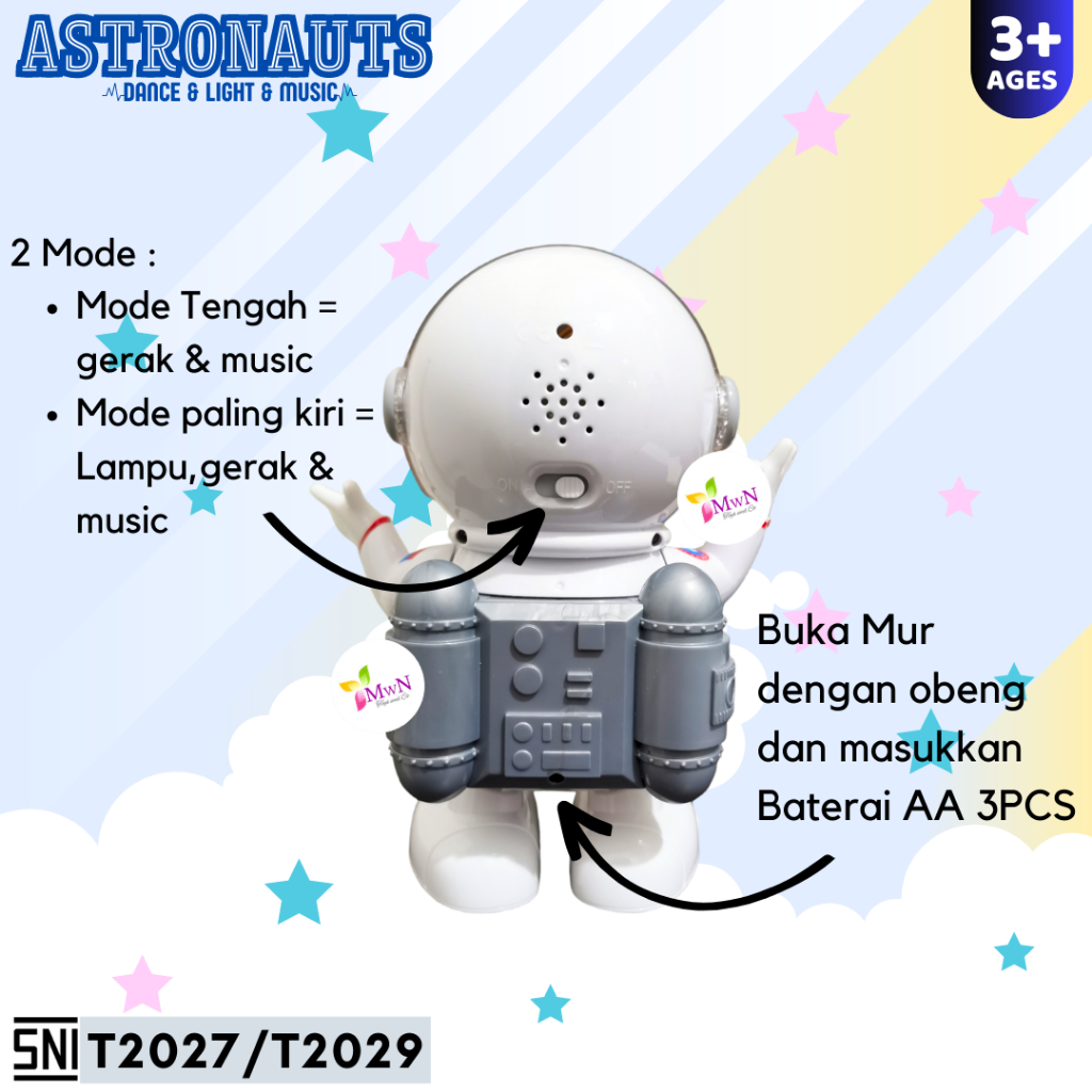 MWN Mainan Dance Robot Astronauts T2027/2029