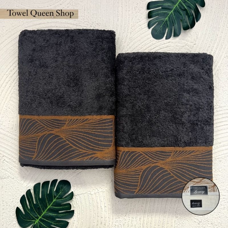 2 Pcs Handuk Motif Goldline Luxury by Terry Palmer/Hampers Pernikahan/Seserahan ( Tanpa Box )