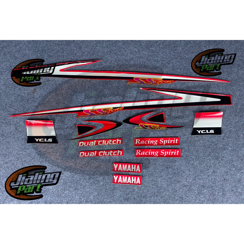 striping stiker sticker yamaha fizr fiz r ss two merah