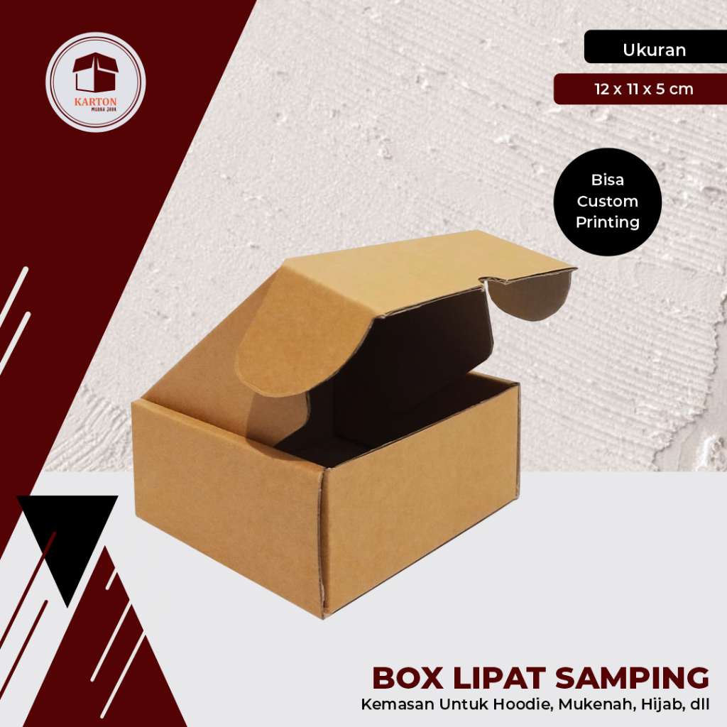 

BOX LIPAT SAMPING UK. 11 x 11 x 5 cm - Karton/Polos/Mini box/Kado/Packaging