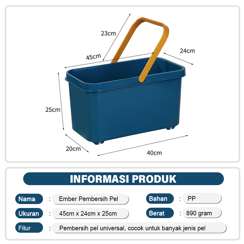 Ember Air / Pel Ember Plastik / Pel Ember Plastik Portable Flat Mop / Ember Plastik / Ember Air PVA Mop / Cleaning Bucket Mop - PBR-CD - Tool Master