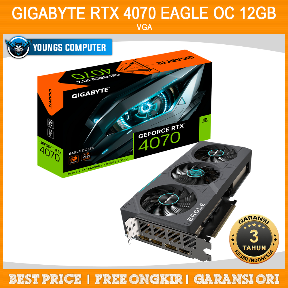VGA GIGABYTE GEFORCE RTX 4070 EAGLE OC 12GB | RTX 4070 12GB GDDR6X