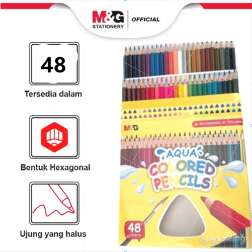 

M&G Pensil Warna Halus Bentuk Hexagon untuk Menggambar 48 Warna