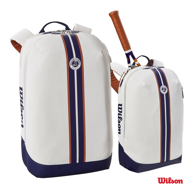 Tas Tenis Wilson Roland Garros Backpack 2023 White Blue Ransel Tenis Wilson Roland Garros 2023  Orig