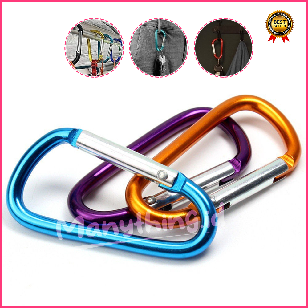 (MANYTHING) CARABINER GANTUNGAN KUNCI ALUMINIUM ALLOY / GANTUNGAN KUNCI SERBAGUNA / KARABINER KEY CHAIN MULTIFUNGSI