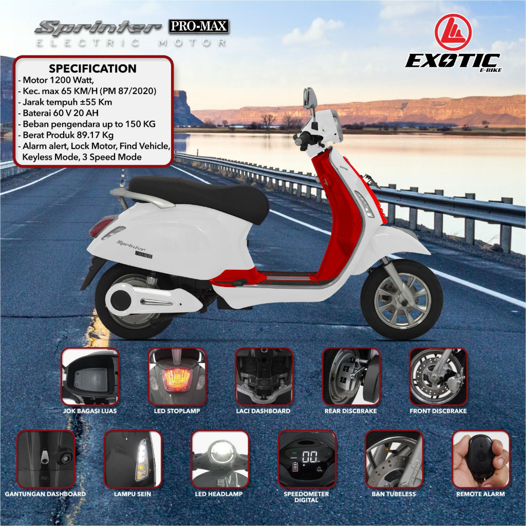 VESPA MOTOR LISTRIK SPRINTER PRO MAX