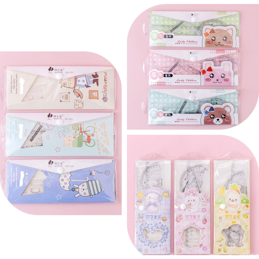 SG PENGGARIS PLASTIK 1 SET 4 MODEL / RULER 1 SET