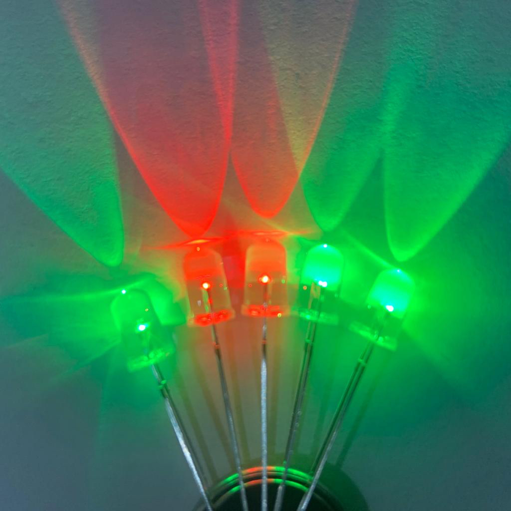 Led 5mm Kedip 2 warna merah-biru dan merah-hijau