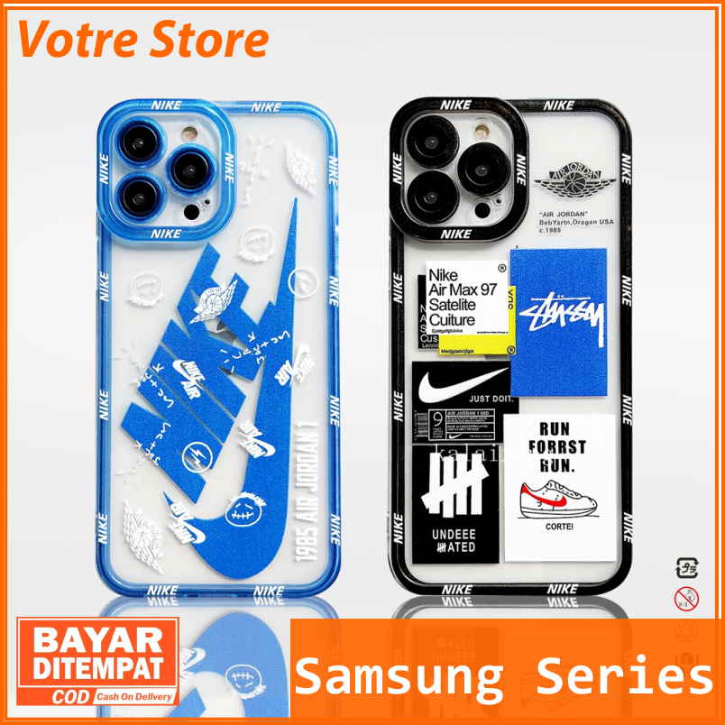 Casing Samsung A02S M12 A23 M32 4G Casing Softcase Silicon Nike Air Jordan Transparant With pelindung kamera