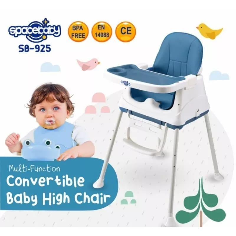 Spacebaby Multifunction Convertible 6in1 High Chair SB-925 - Kursi Makan Bayi