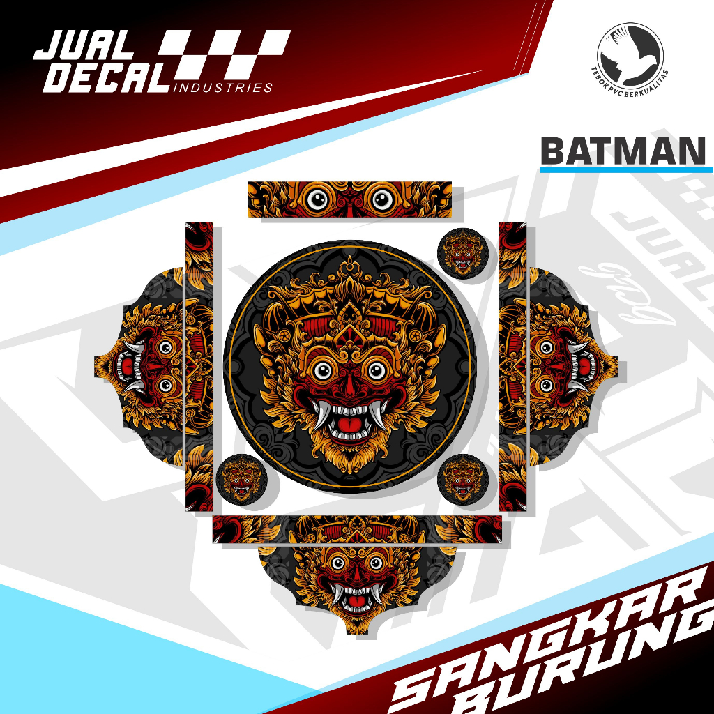 Stiker Tebok Sangkar Burung Love Bird BARONG Decal Kandang Bulat Lovebird Bisa Custom Desain