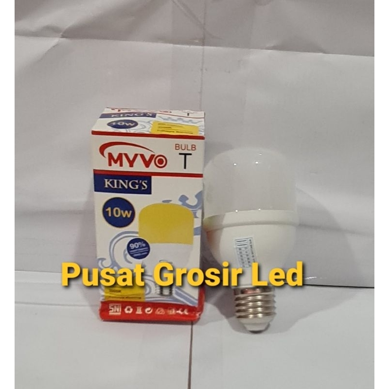 Lampu Led MYVO KING 10 Watt 10W Cahaya Putih 6500K &amp; Cahaya Kuning 3000K Garansi 1 Tahun