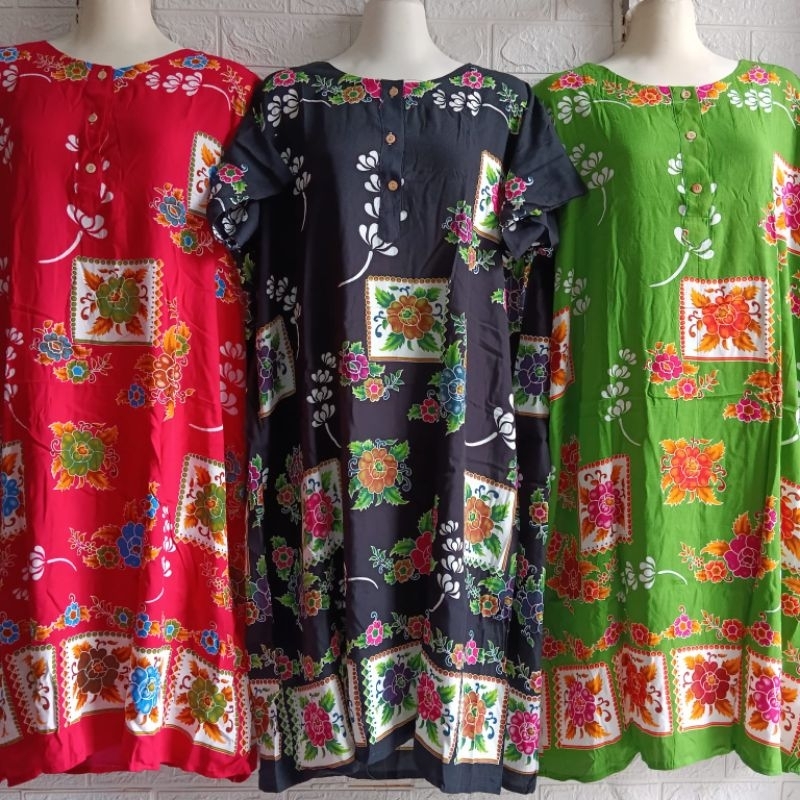 DASTER HENGKY KANCING MOTIF MELATI KOTAK