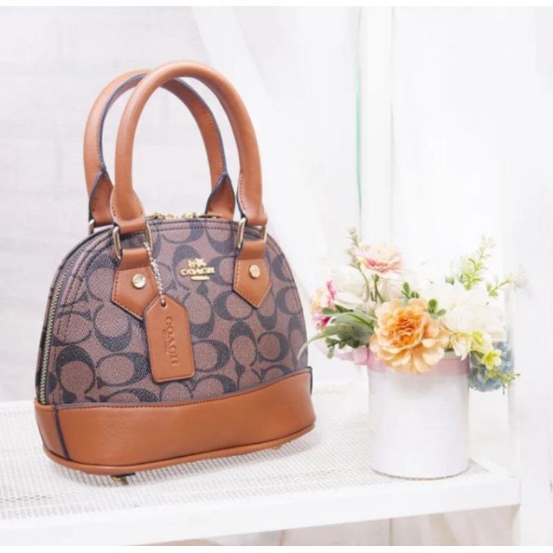 NEW ALMA CO*ACH TAS WANITA SLINGBAG KULIT PU PREMIUM IMPORT/TAS SELEMPANG WANITA PLUS DOMPET