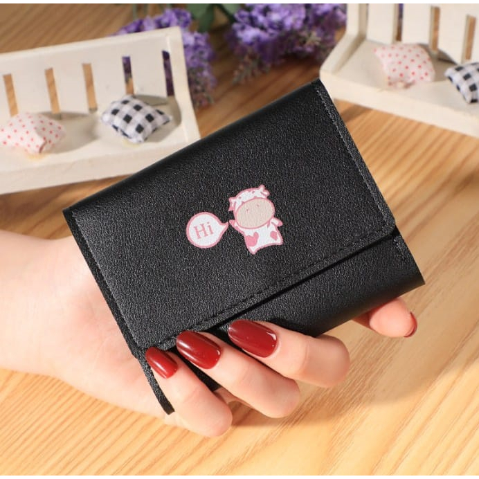 DOMPET LIPAT WANITA CANTIK Hi COW WOMEN WALLET KID