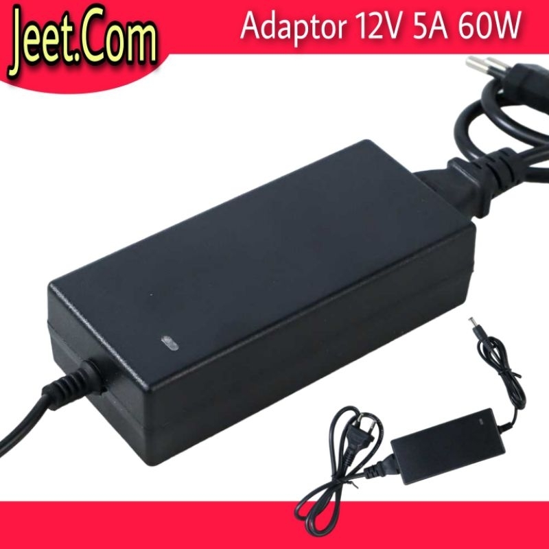 Power Adaptor 12V 5A 60W Untuk LED Strip EU PLUG