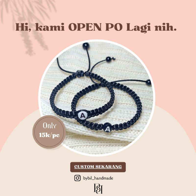 #Part 2 ( M-Z ) Gelang Couple Inisial Custom - Gelang Couple - Gelang Inisial - Gelang custom - Gela