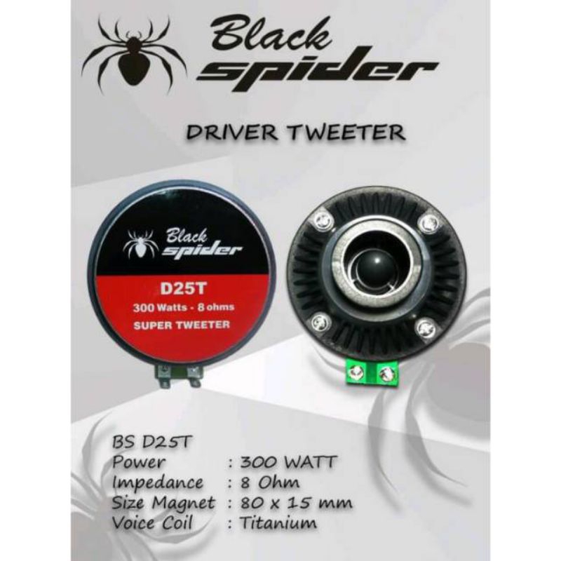 DRIVER TWEETER BLACK SPIDER D25T