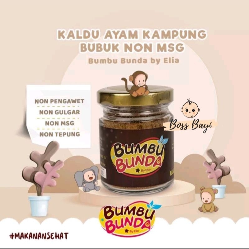 BUMBU BUNDA by Elia - Kaldu Bubuk MPASI Ayam Kampung/Sapi/Jamur/Tuna/Salmon Non MSG