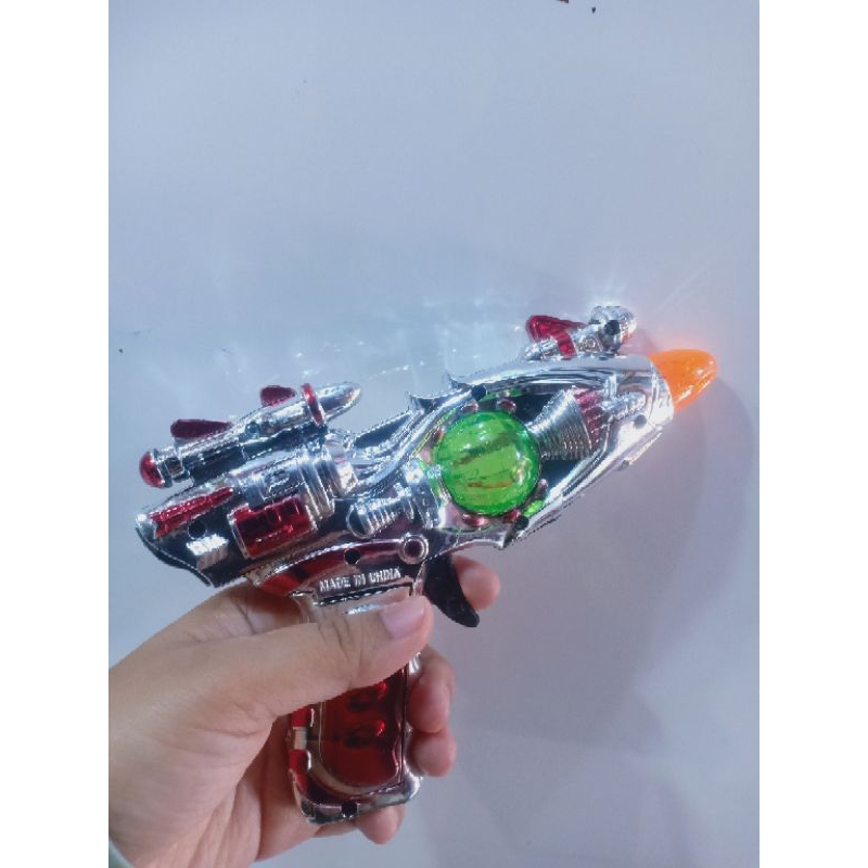 Mainan Pistol Anak Elektrik Bunyi dan Lampu