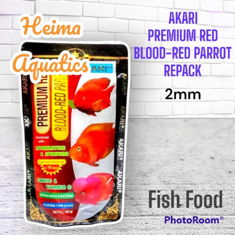Pelet Channa Merah Akari Premium Red Blood Parrot Repack