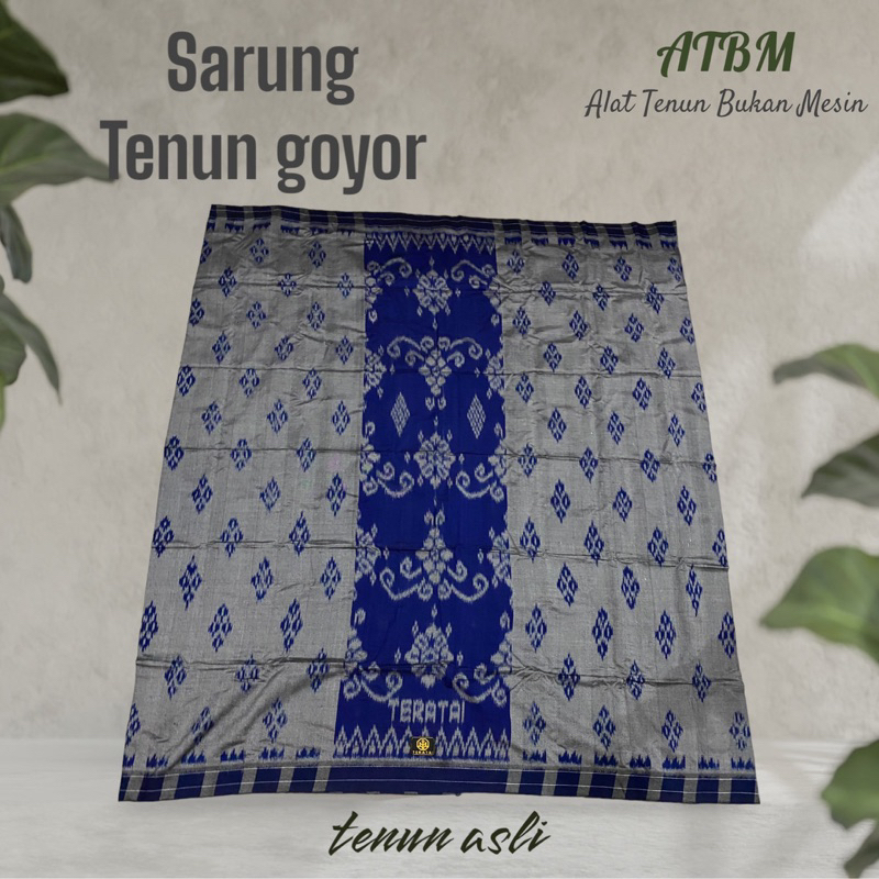 Sarung tenun goyor jahit tengah asli-ATBM Alat Tenun Bukan Mesin-motiv khas Bali loloan