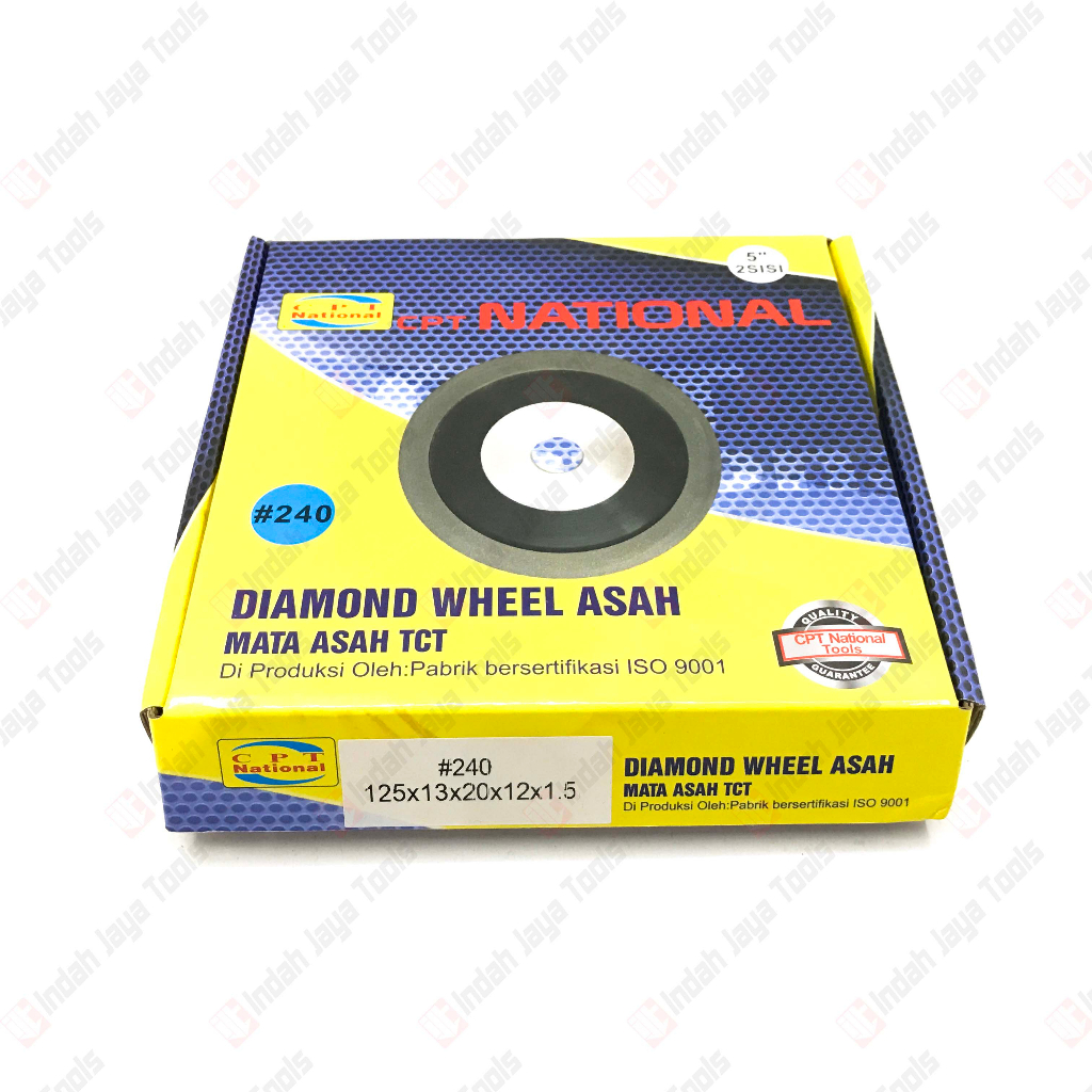 CPT NATIONAL 5 Inch 2 SISI Diamond Asah 240 400 Grinding Wheel Serut