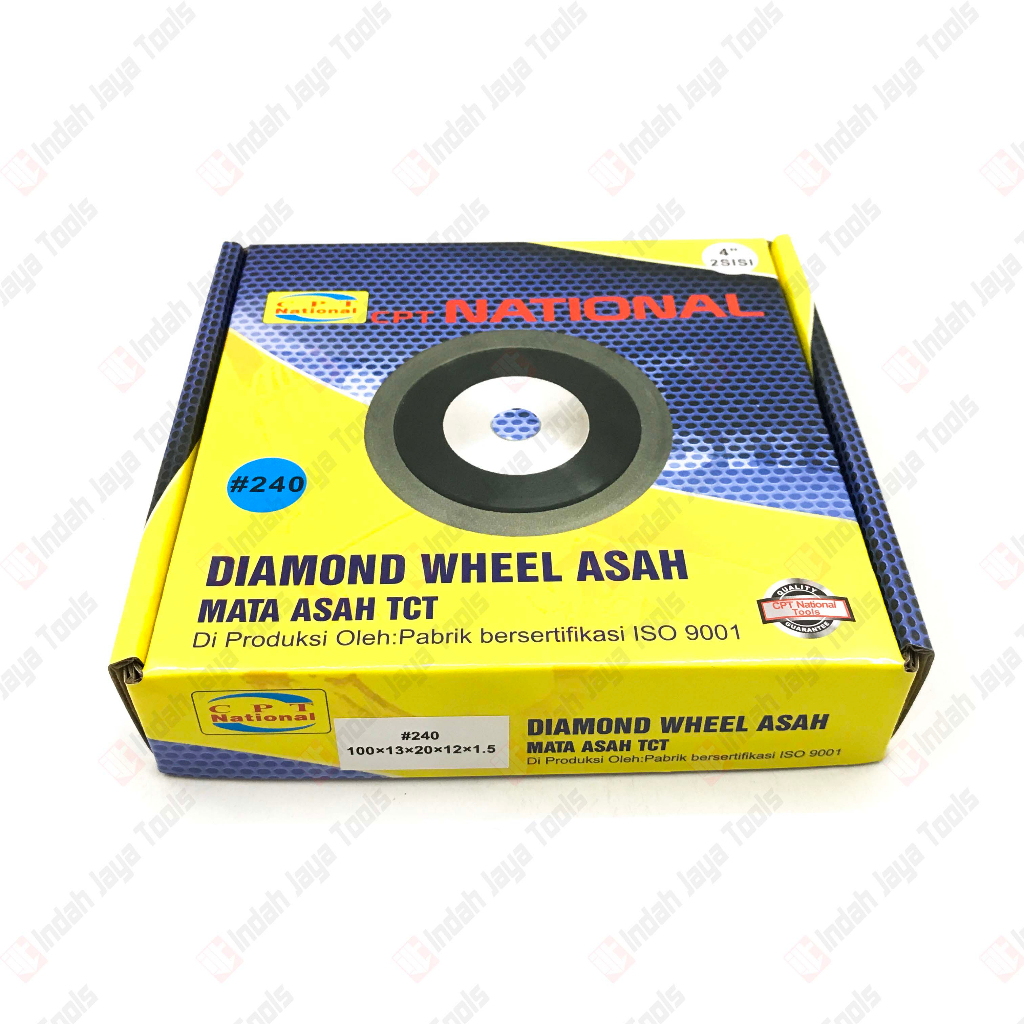 CPT NATIONAL 4 Inch 2 SISI Diamond Asah 240 400 Grinding Wheel Serut