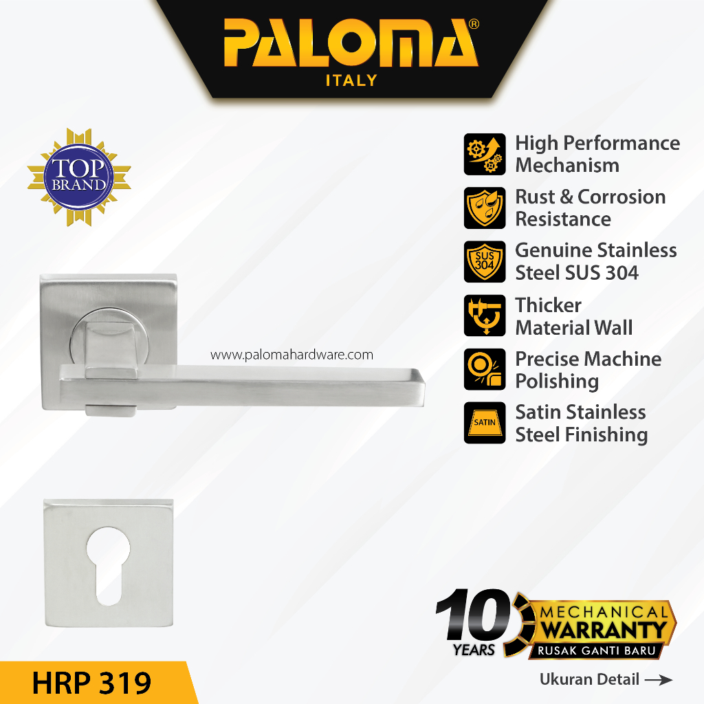 PALOMA HRP 319 Handle Pintu Roses Stainless Steel Lever Gagang Door
