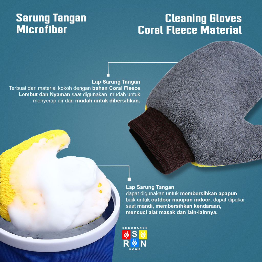 Sarung Tangan Microfiber / Cleaning Gloves Resonance Home