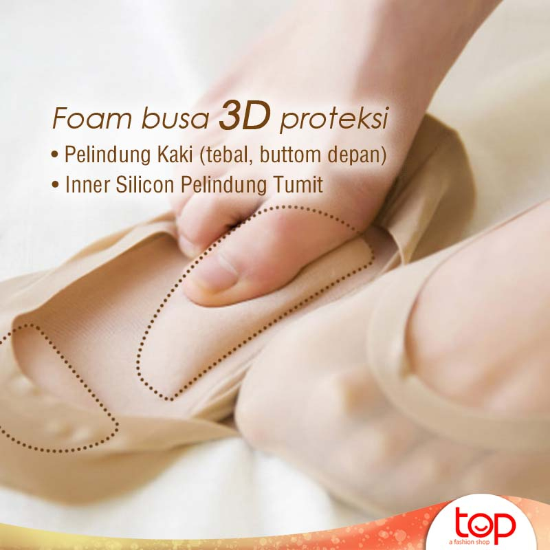 SEPASANG KAOS KAKI INSOLE 3D ALAS SEPATU FASHION WANITA ALAS KAKI INVISIBLE INSOLE EMPUK BANTALAN