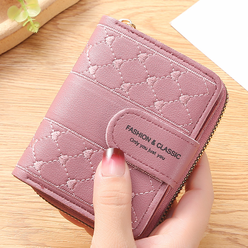 Dompet Lipat Mini Wanita Cute Fashion Wanita Dompet leather