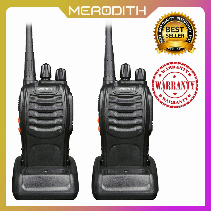 HT 2 unit HT MERODITH 888S 3-5KM  Handy Talky  Walkie Talkie Radio dua arah 2800MAH ORIGINAL 2 units Walkie talkie