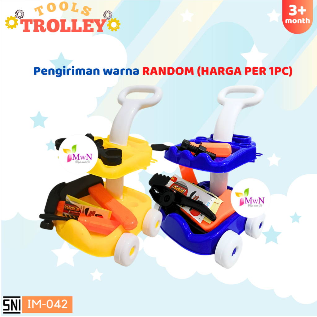 MWN Mainan Tools Trolley Set Dus No.IM-042