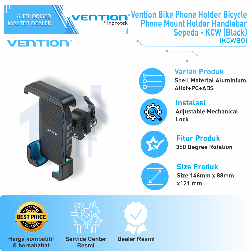 ( Bisa Cod ) Vention Bike Phone Holder Bicycle Phone Mount Handlebar Sepeda KCW