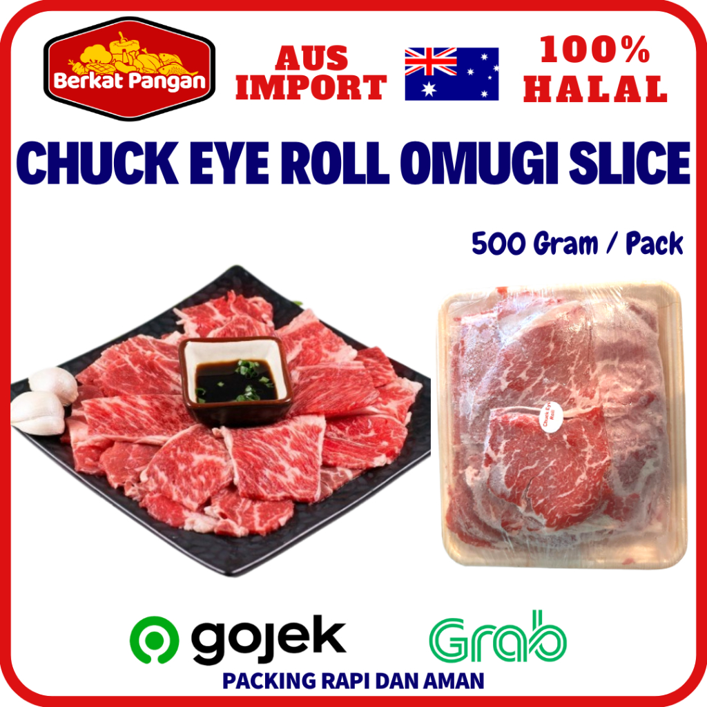AUS Chuck Eye Roll Omugi Slice 500gr