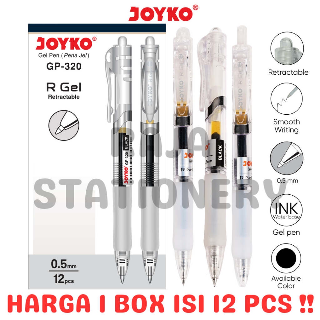 

JOYKO GEL PEN BLACK RGEL PENA PULPEN JOYKO HITAM CETEK MIRIP GP-265 R-GEL GP-320 [12PCS]